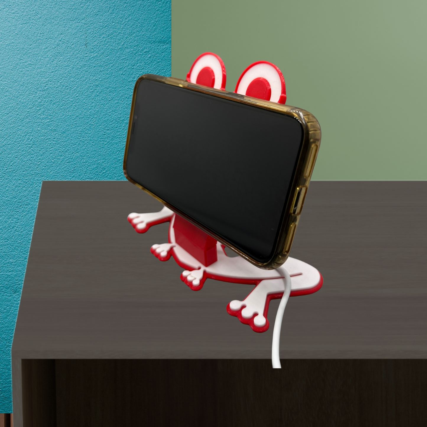 Cute Frog Phone Stand with Wireless Charging - Fun Desk Decor for Kids and Adults