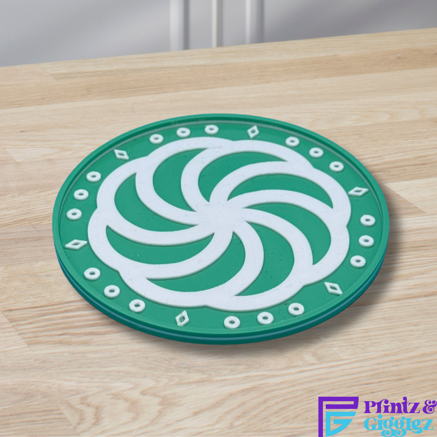 Coasters - 6 Custom Drink Coasters with Holder, 3D Printed Home Decor for Housewarming and Wedding Gifts for Her and Him